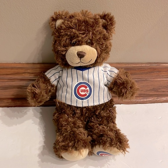 Chicago Cubs Build A Bear stuffed baseball bear with jersey plush blown curly - Picture 1 of 11